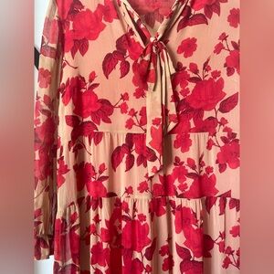 Anthropologie like new dress with beautiful pattern and flowy movement